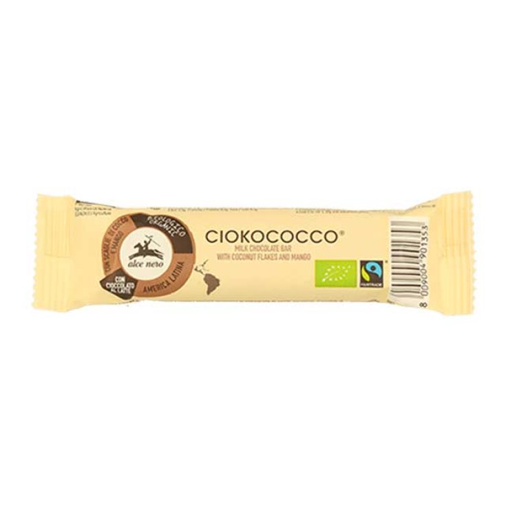 Ciokococco Bio-Riegel Milchschokolade Kokos und Mango Alce Nero 33g