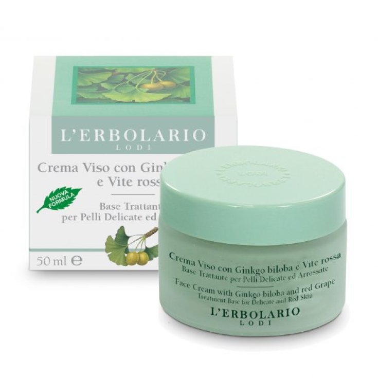 L'Erbolario Gesichtscreme mit Ginkgo Biloba und Red Vine 50ml