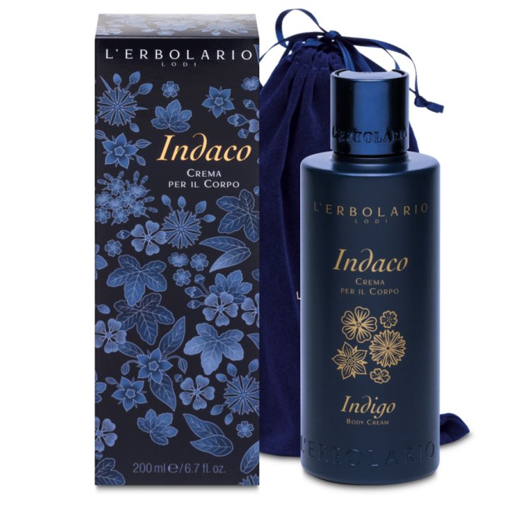 LìERBOLARIO Indigo Körpercreme 200 ml Limited Edition mit Tasche