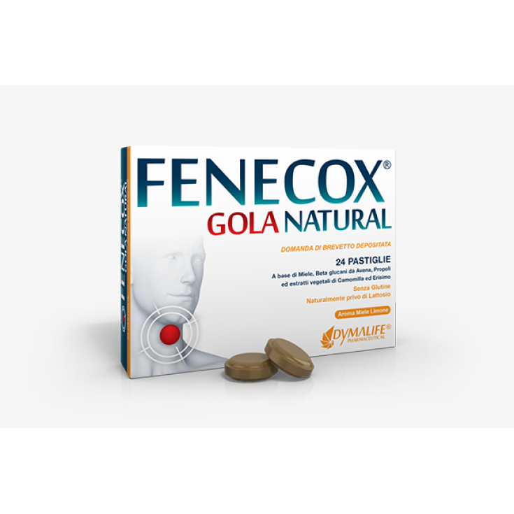 Fenecox® Throat Natürlicher Honig und Zitrone Dymalife® 36 Tabletten