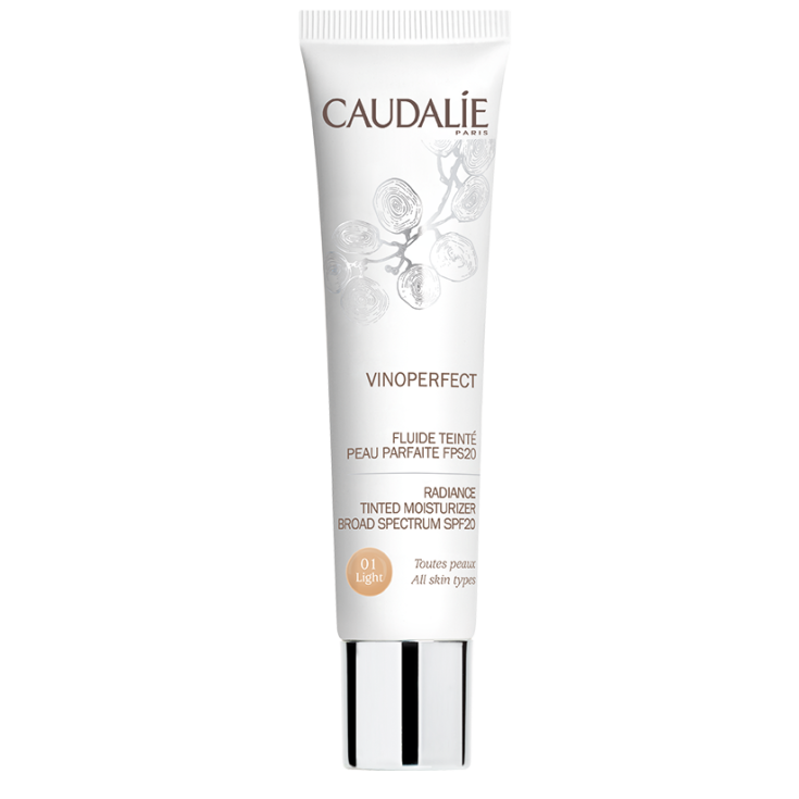 Caudalie Vinoperfect Radiance Getönte Feuchtigkeitscreme Breitspektrum Spf20 01 Licht 40ml