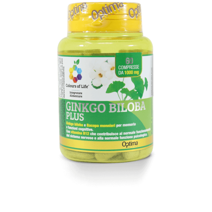 Ginkgo Biloba Plus Colors Of Life® Optima Naturals 60 Tabletten