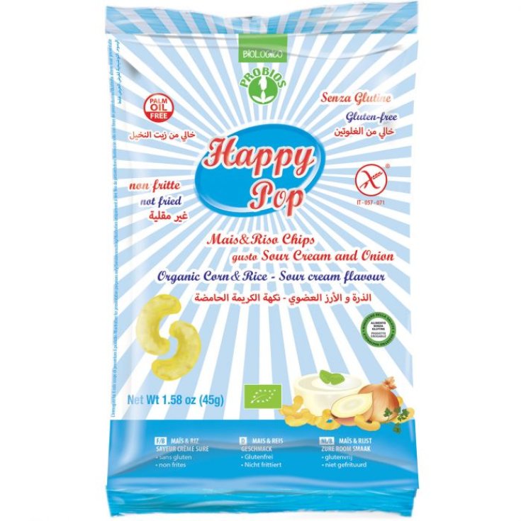 Happy Pop Sour Cream and Onion Bio Glutenfrei Probios 45g