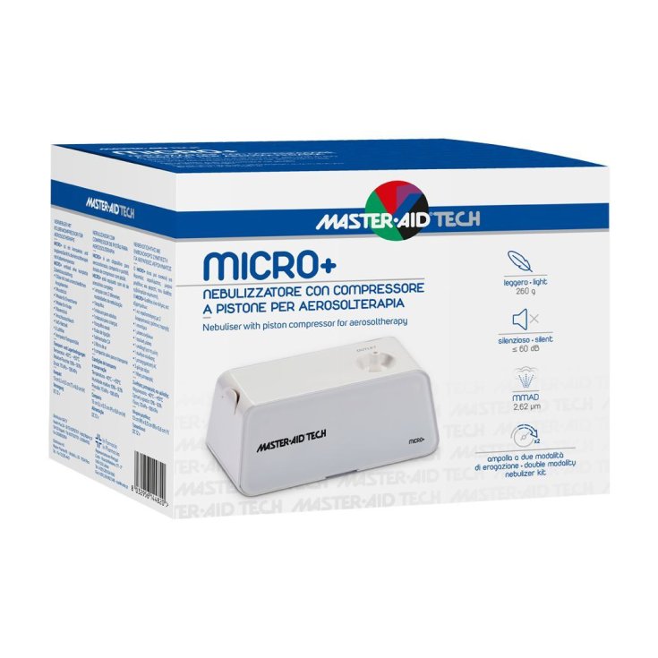 MICRO + Vernebler mit Kolbenkompressor für die Aerosoltherapie Master Aid® Tech