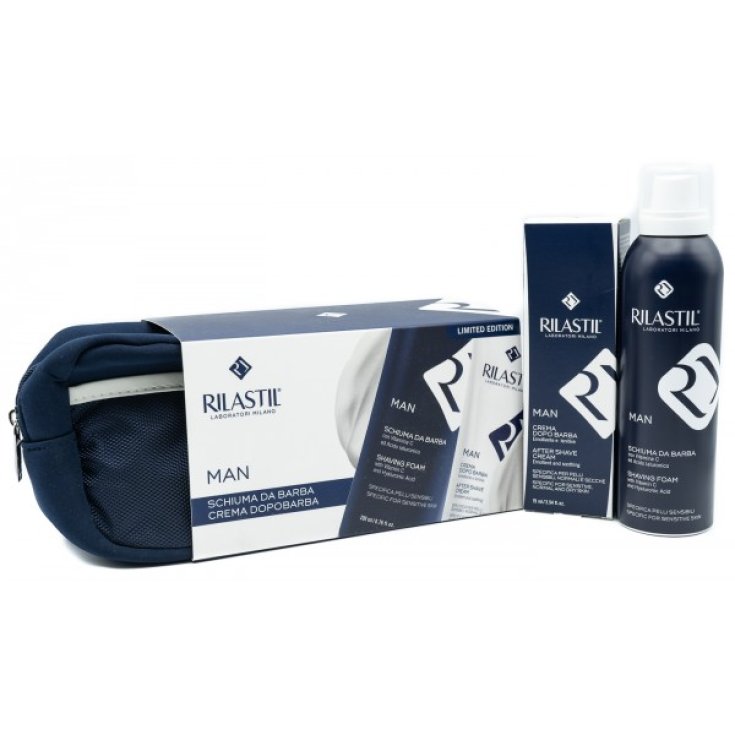 Man Complete Shaving Treatment Rasierschaum Clutch Bag + Rilastil® After Shave Cream