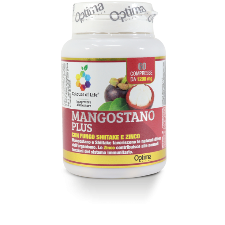 Mangosteen Plus mit Shiitake-Pilz und Zink Colors Of Life® Optima Naturals 60 Tabletten