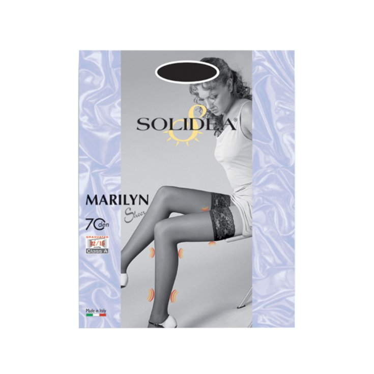 Marilyn Stay Ups 70 Den Sheer Solidea® Farbe Camel Größe 3-ML 1 Paar
