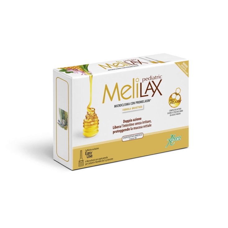 Melilax Pediatric Aboca 6 Einweg-Mikroeinläufe Ab 5g