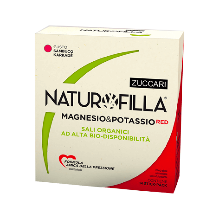 Naturofilla® Magnesium & Kalium Roter Holunder Geschmack-Karkadè Zuccari 14 Stick