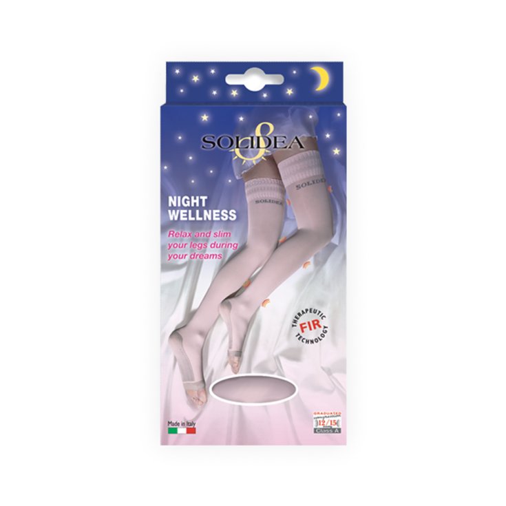 Night Wellness 70 Den Solidea® Halterlose Strümpfe Farbe Rosa Größe 3-ML 1 Paar