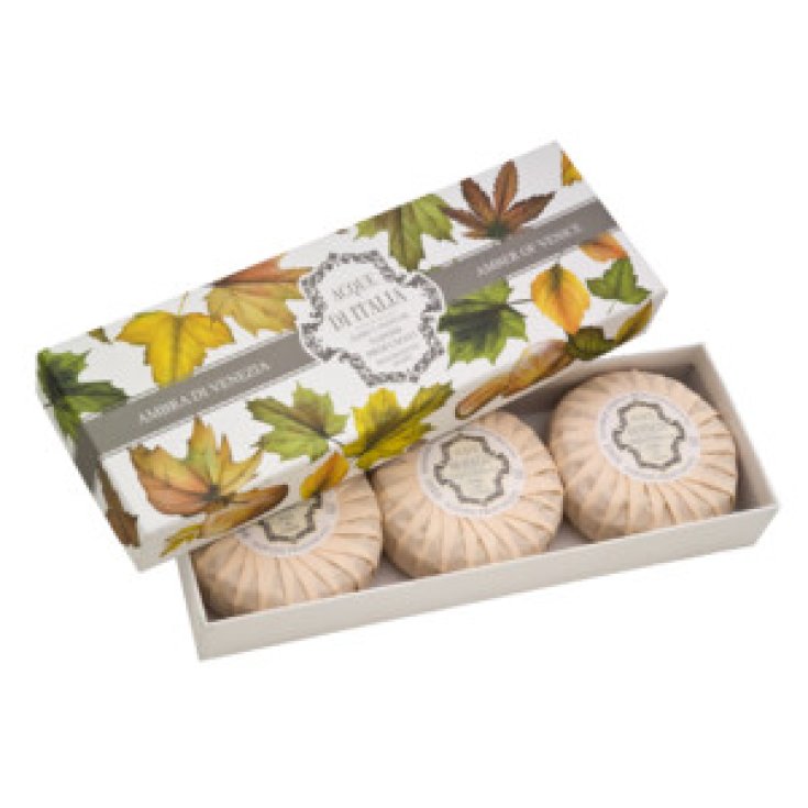 Acque Di Italia Amber Di Venezia Schachtel mit 3 Seifen Acque Di Italia Amber Di Venezia Schachtel mit 3 Seifen