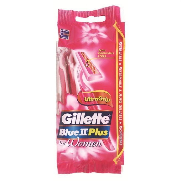 * BLAUES GILLETTE II PLUS DAMEN X 5