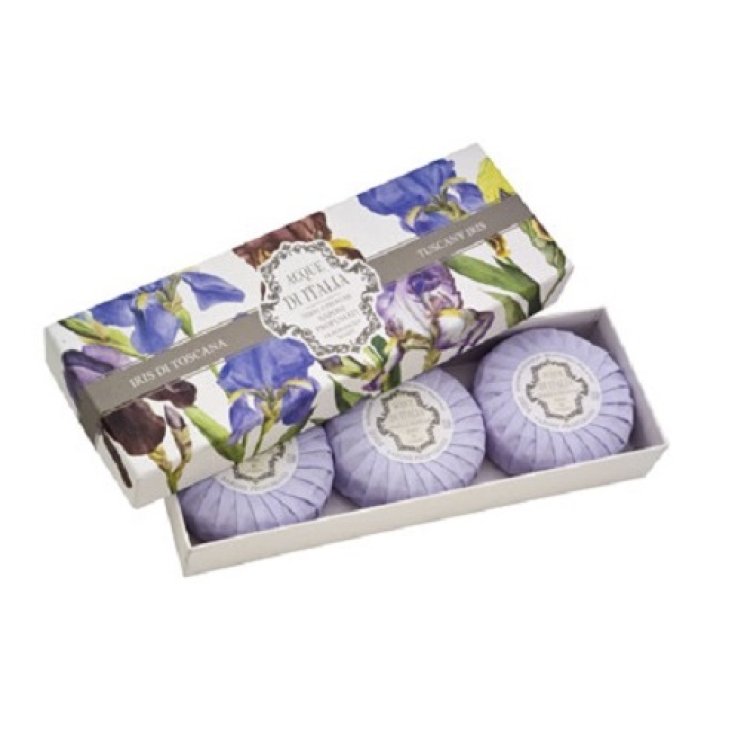 Acque Di Italia Iris Di Toscana Schachtel mit 3 Seifen Acque Di Italia Iris Di Toscana Schachtel mit 3 Seifen