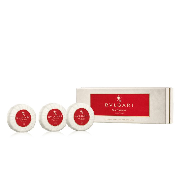 Bvlgari Au Thé Rouge Set 3 Seifen 150g
