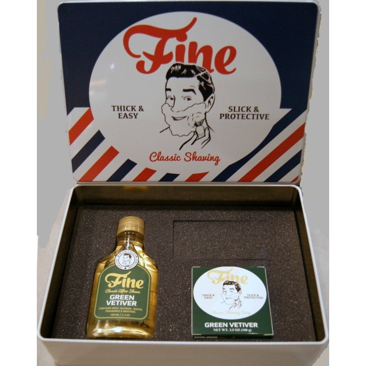 Fine Kit Green Vetiver After Shave 100 ml + Rasierseife 100 g