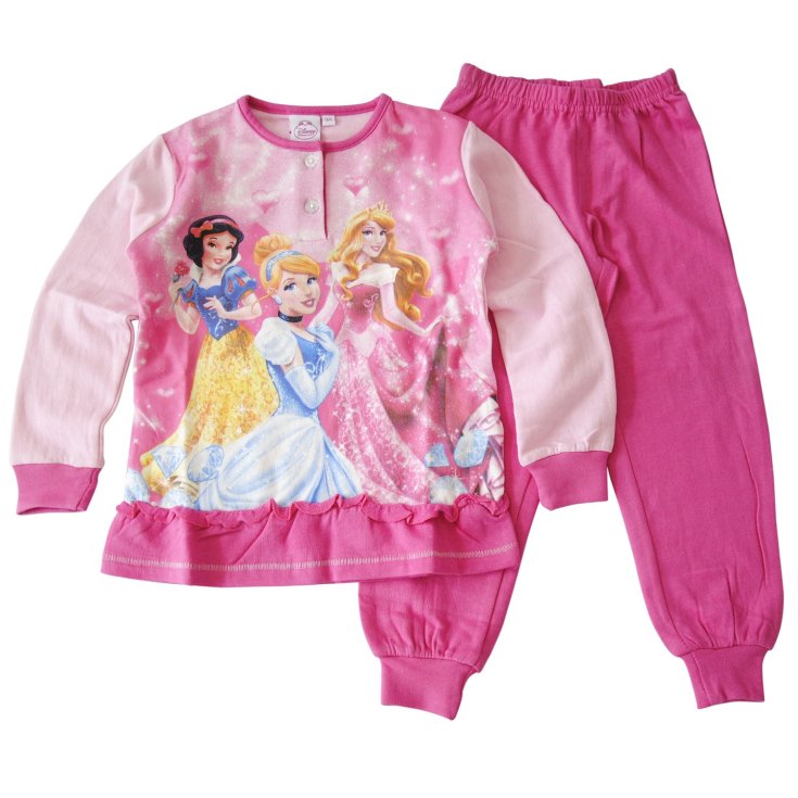 Pyjama Jersey T-Shirt Mädchen Disney Prinzessinnen 7A