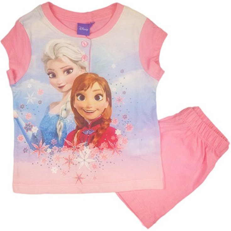 Disney Frozen Pink 3A Kurzarm-T-Shirt-Pyjama für Mädchen