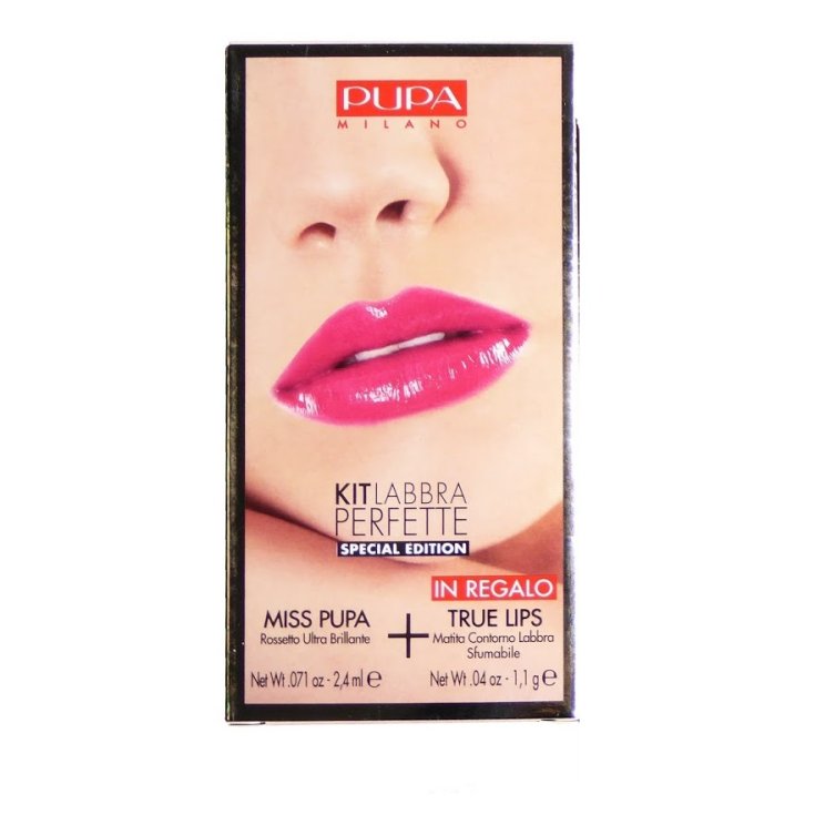 Pupa Kit Perfect Lips Lippenstift Miss Pupa 305 + True Lips Pencil 32