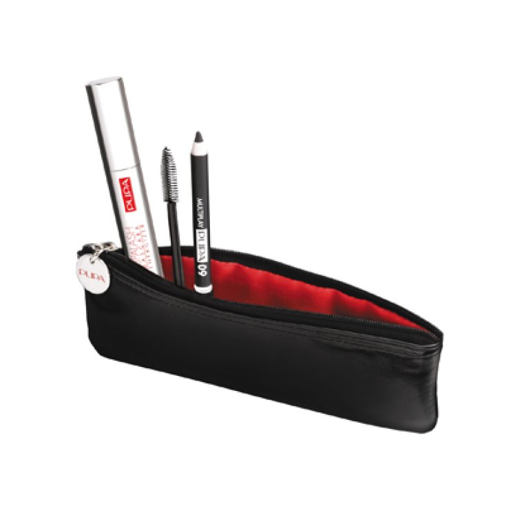 Pupa Kit Pupalash Energizer Mascara + Mini Multiplay Pencil + Clutch Bag