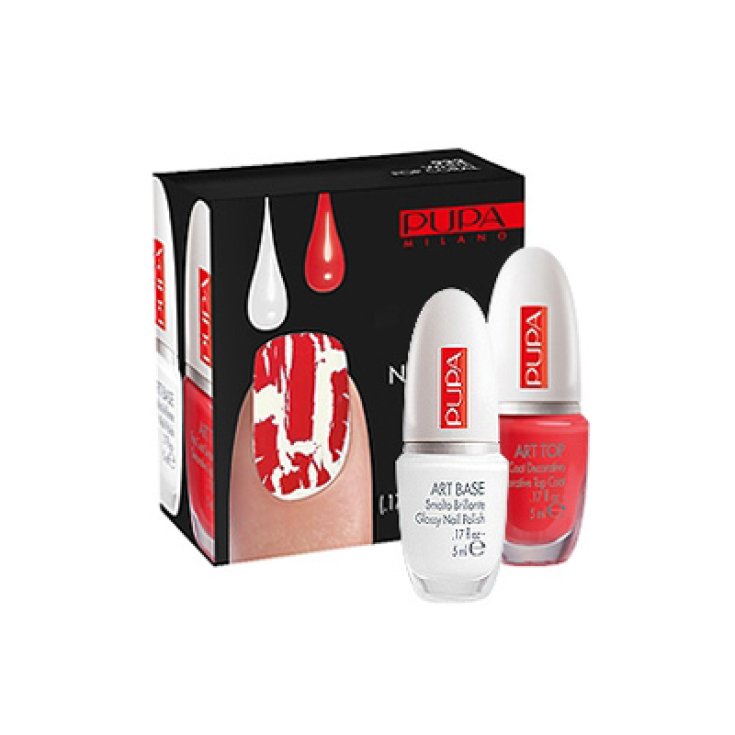 @PUPA NAIL ART KIT WHITE-POP CORAL
