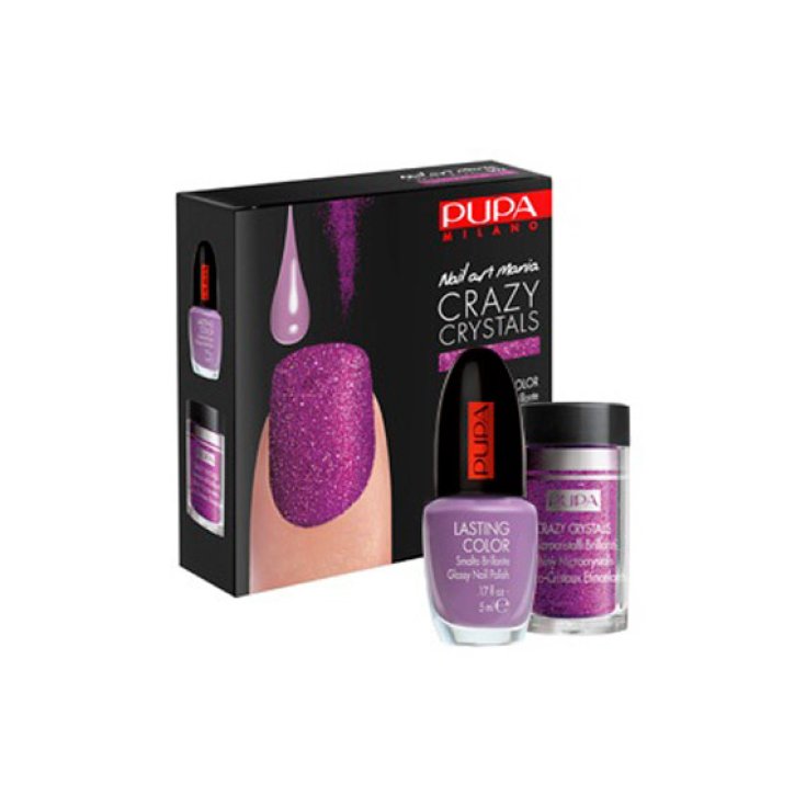Pupa Nail Art Crazy Crystals Lack Kristalleffekt Farbe 002 Violet Fluo
