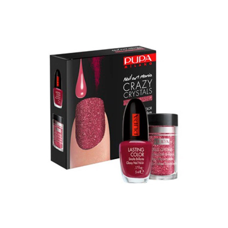 Pupa Nail Art Crazy Crystals Lack Kristalleffekt Farbe 009 Bordeaux