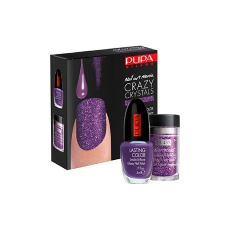 Pupa Nail Art Crazy Crystals Lack Kristalleffekt Farbe 010 Dunkellila