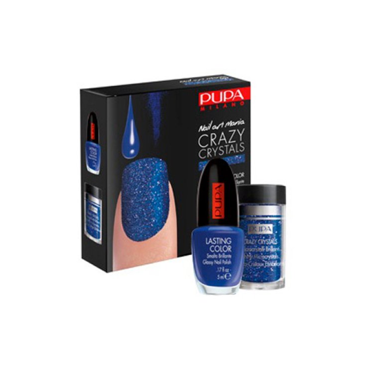 Pupa Nail Art Crazy Crystals Lack Kristalleffekt Farbe 011 Nachtblau