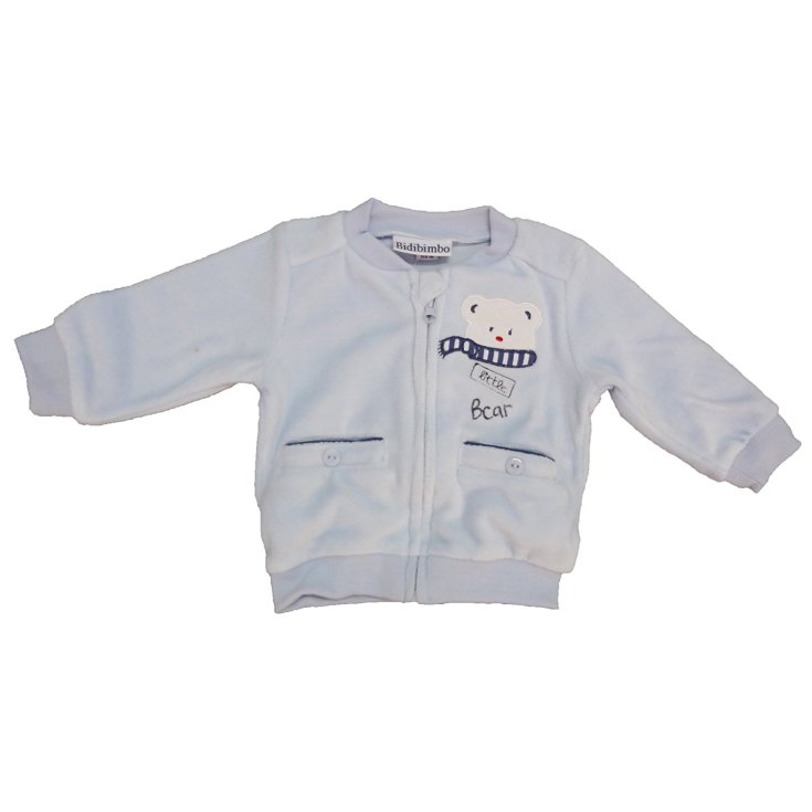 Baby-Fleecejacke Bidibimbo blauer Himmel 6 - 9 Monate