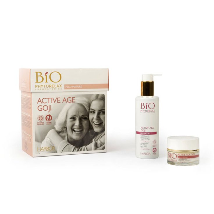 Bio Phytorelax Active Goji 50ml Gesichtscreme Set + 200ml Reinigungsöl Milch