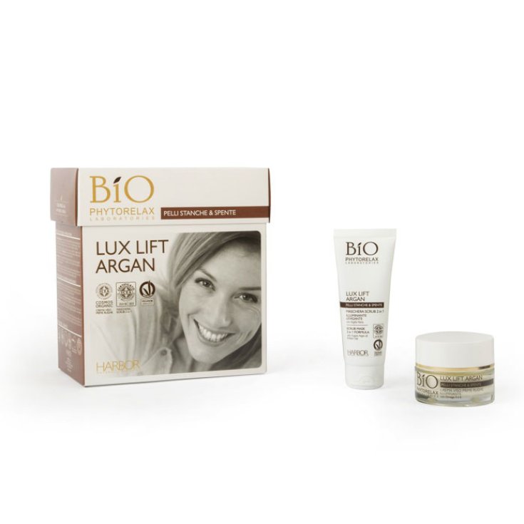 Bio Phytorelax Lux Lift Argan Gesichtscreme-Set vor Falten 50 ml + Peeling-Maske 75 ml