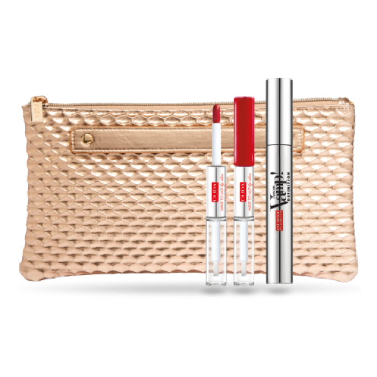 Pupa Kit Vamp! Definition Mascara + Lippenstift Made To Last Lip Duo + Pochette