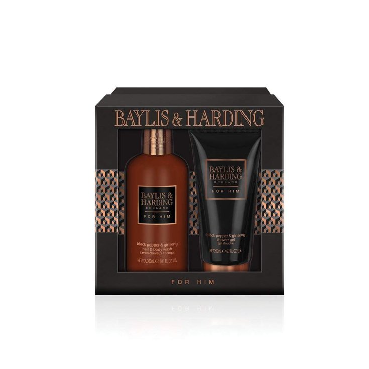 Baylis & Harding Black Pepper Ginseng Duschgel 300ml + Duschgel 200ml