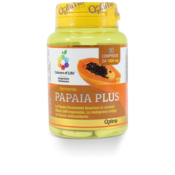 Papaya Plus mit Granatapfelextrakt Colors Of Life® Optima Naturals 60 Tabletten