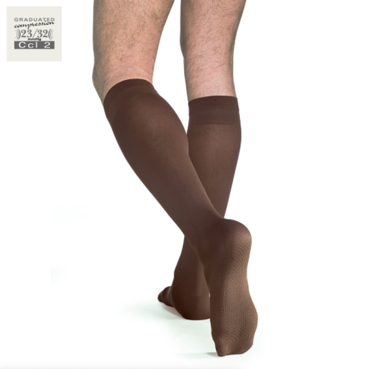 Relax Unisex-Kniestrümpfe CCL.2 Geschlossene Spitze Solidea® Farbe Natur Größe L 1 Paar