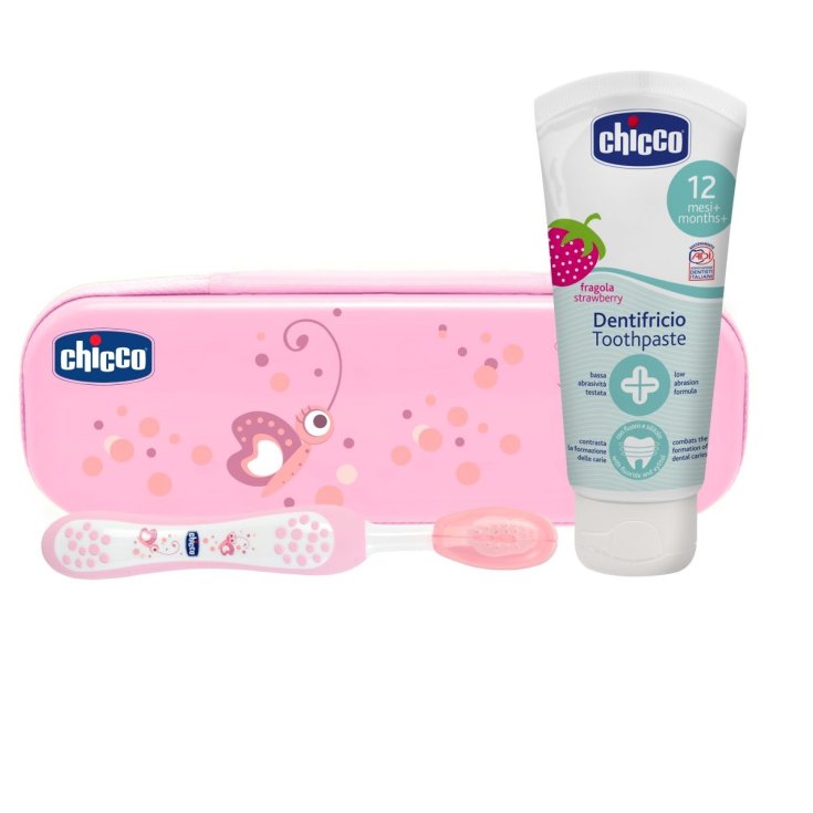 First Pink Teeth Set 12m + Chicco® 2 Teile