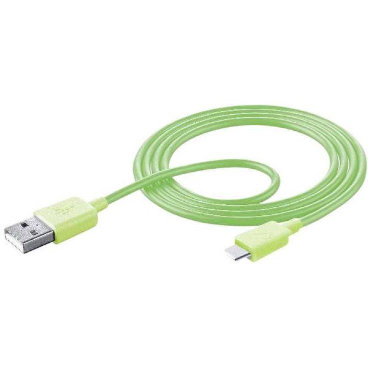 Smart USB 2.0 USB-C Cellularline 1 Grünes Datenkabel 1m