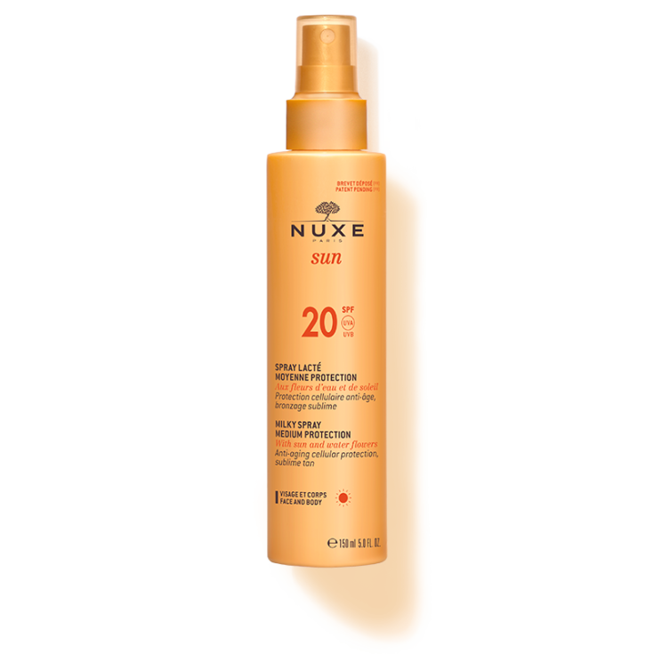 Nuxe Sun Spf20 Cellular Protection Anti-Aging Sublime Tan mit Blumen aus Wasser und Sonne 150 ml