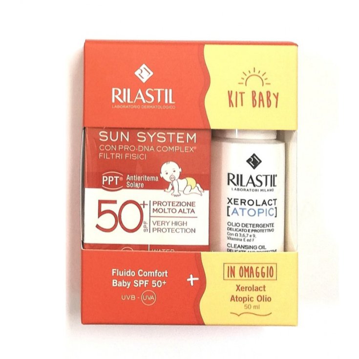 Sun System Kit Baby Comfort Baby Fluid SPF50 + 50ml + Xerolat Atopic 50ml Rilastil®