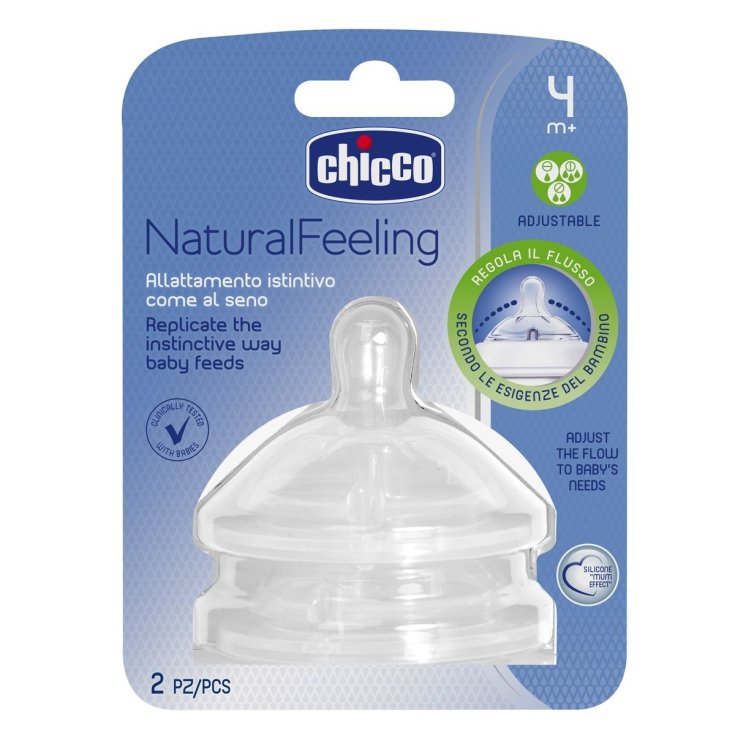 NaturalFeeling Sauger 4m + (Regular Flow) Chicco® 2 Stück