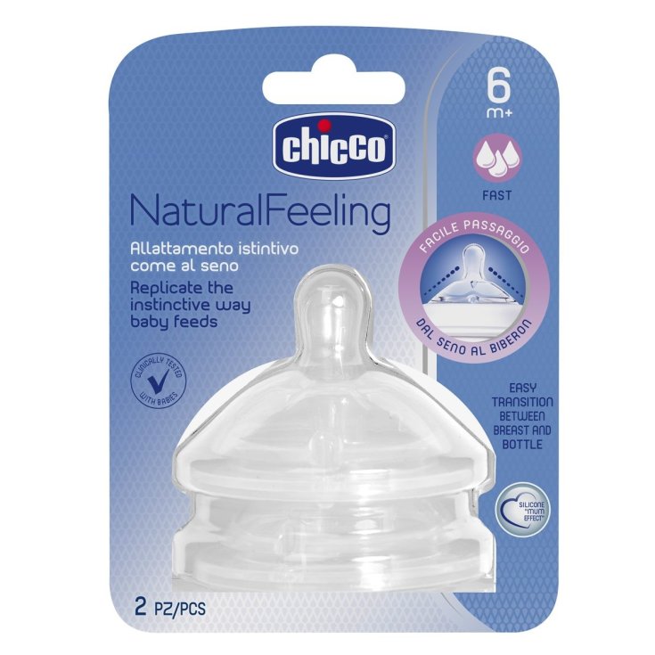 NaturalFeeling Sauger 6m + (Fast Flow) Chicco® 2 Stück