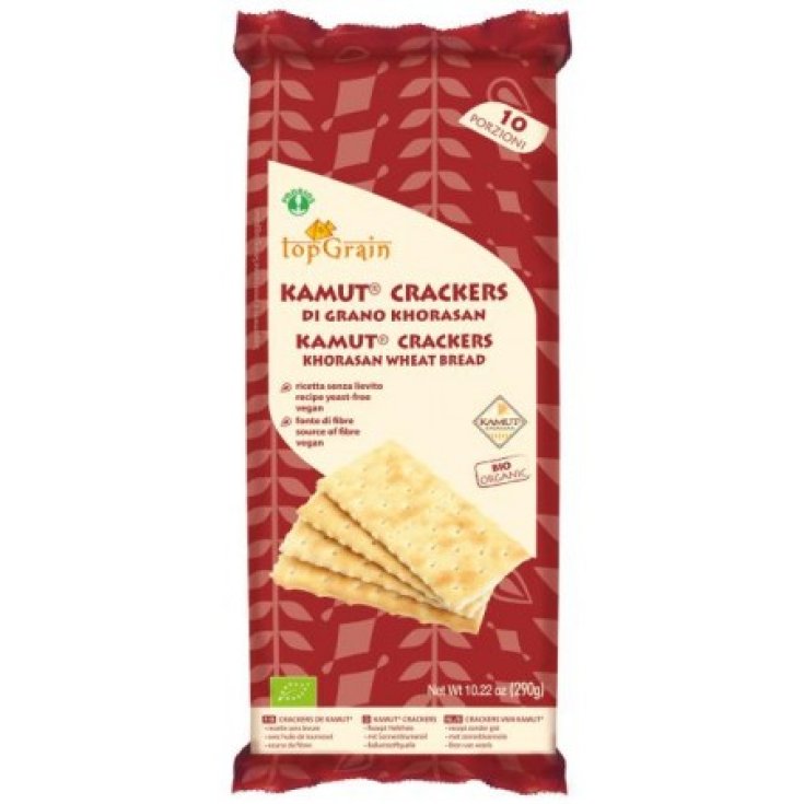 Top Grain Crackers von Kamut gesalzen auf der Oberfläche Probios 290g