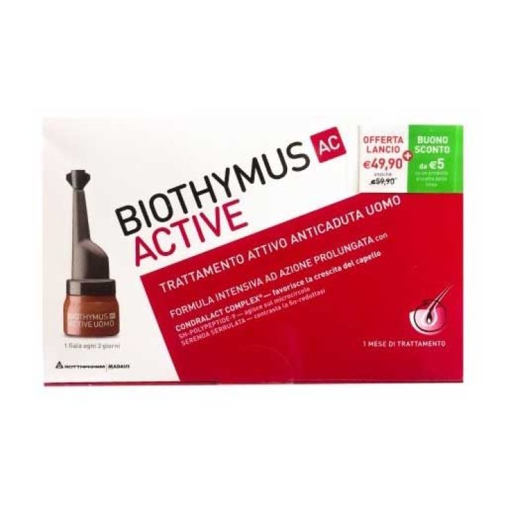 Anti-Haarausfall-Behandlung für Männer Biothymus AC Active 10 Ampullen