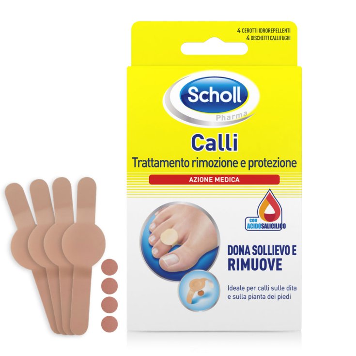 Scholl Corns Removal and Protection Treatment 4 Patches + 4 Discs