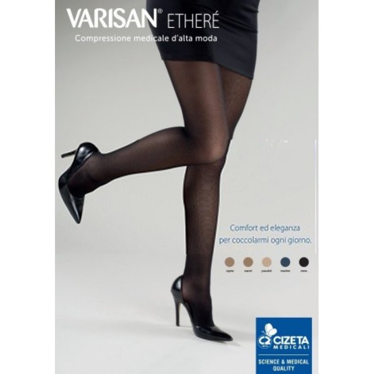 Varisan® Etheré Strumpfhose 15-20 mmHg Normal Offene Spitze Farbe Poudrè Größe 2 Cizeta