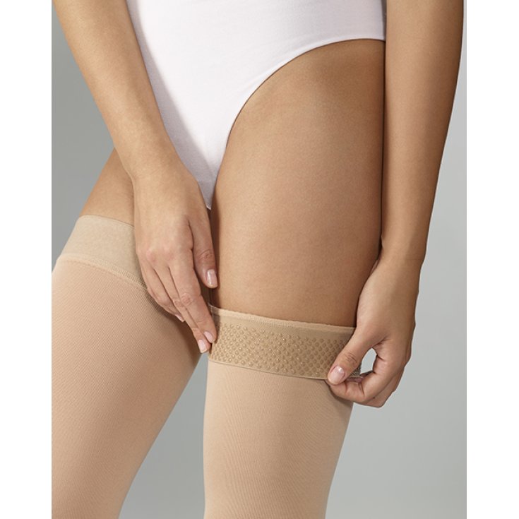 Varisan® Top K1 Normale halterlose Strümpfe Offene Spitze Beige Farbe Größe 1 Cizeta 1 Paar