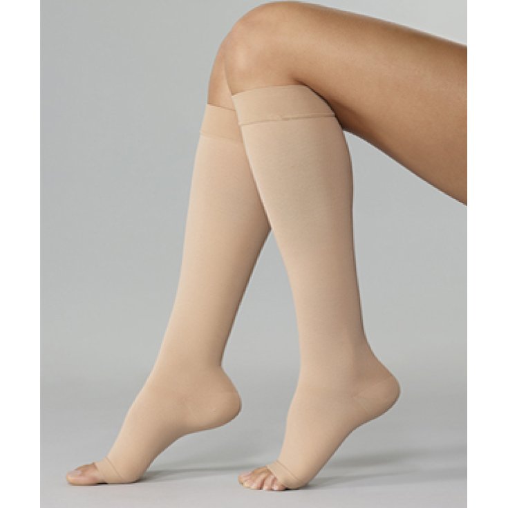 Varisan® Top K1 Short Open Toe Kniestrümpfe Beige Farbe Größe 3 Cizeta