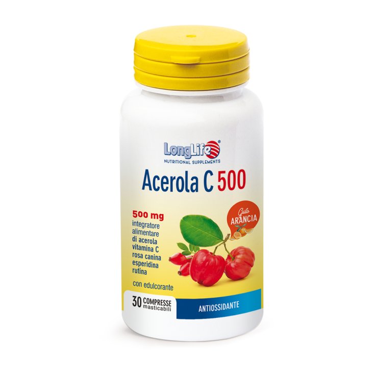 Acerola C 500 LongLife 30 Orangen-Kautabletten