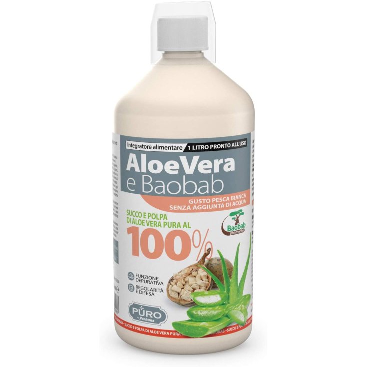 Aloe Vera und Baobab PURE Pfirsichgeschmack 1 Liter