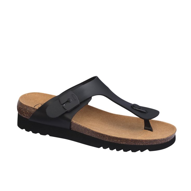 Boa Vista Up Scholl® Bioprint® Schwarze Flip-Flops für Damen, Größe 40